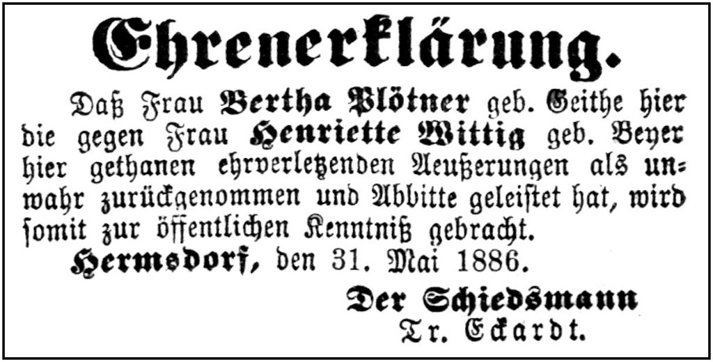1886-05-31 Hdf Ehrenerklaerung